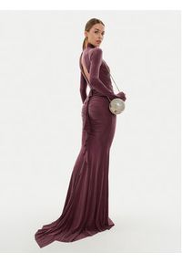 Elisabetta Franchi Sukienka wieczorowa AB-616-46E2-V800 Bordowy Slim Fit. Kolor: czerwony. Styl: wizytowy #3