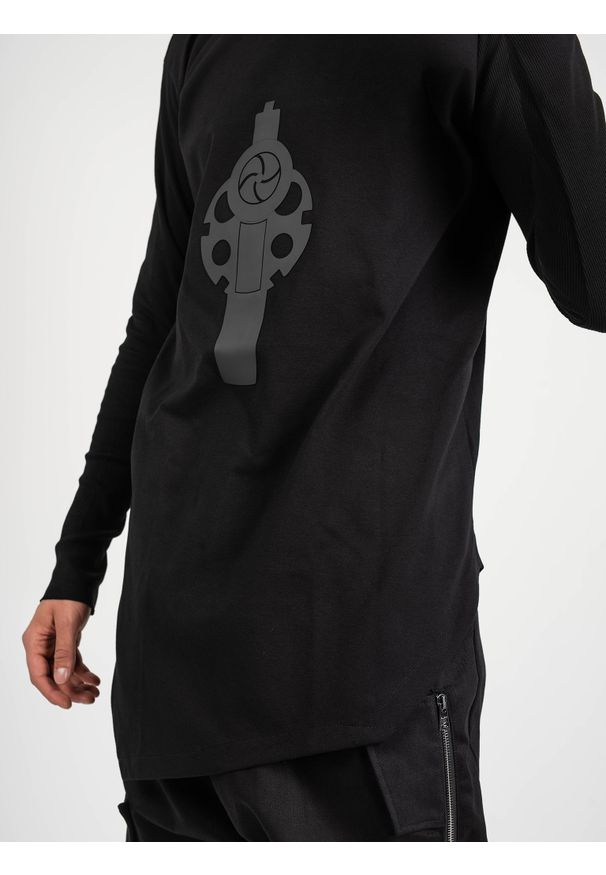 La Haine Inside Us Bluza "Wannact-Unisex" | A2208 | WANNACT | Kobieta | Czarny. Kolor: czarny. Materiał: wiskoza, nylon, elastan. Długość: długie. Wzór: nadruk, aplikacja