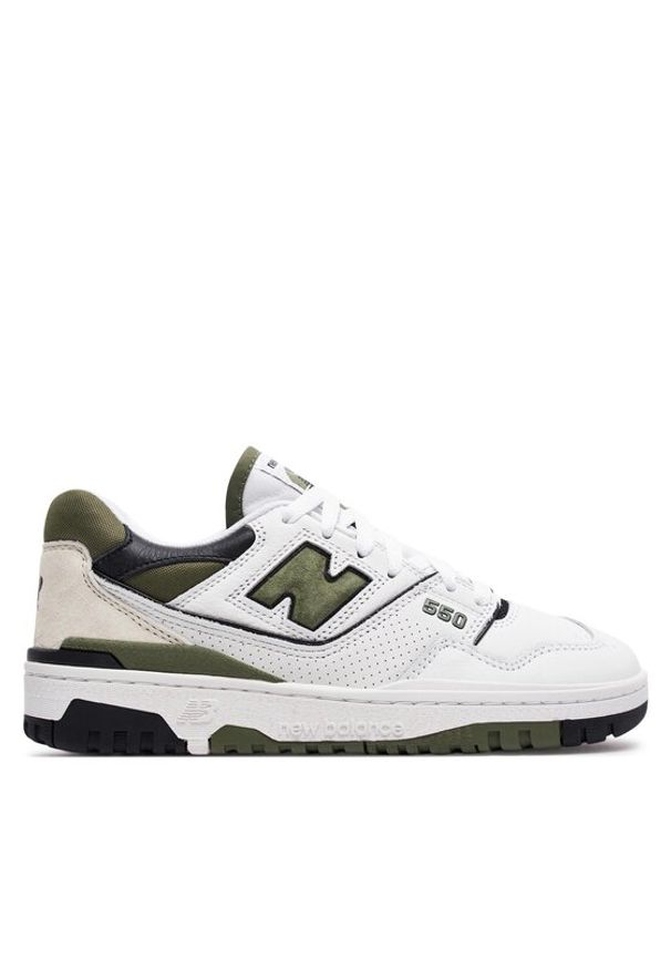 New Balance Sneakersy BB550DOB Biały. Kolor: biały. Materiał: skóra