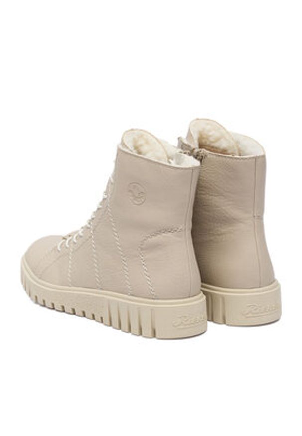 Rieker Trzewiki Y3420-61 Beżowy. Kolor: beżowy. Materiał: materiał, syntetyk