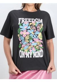 Sinsay - Koszulka z nadrukiem - szary. Kolor: szary. Wzór: nadruk #1