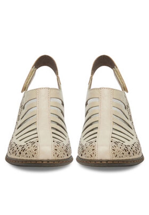 Rieker Sandały CEO-40959-60 Beżowy. Kolor: beżowy. Materiał: skóra