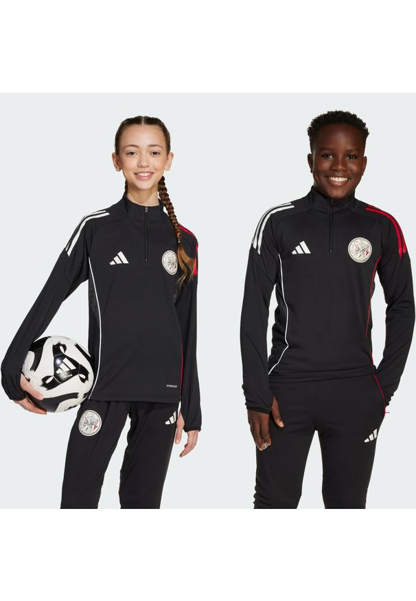 Adidas - Koszulka treningowa dla dzieci Ajax Tiro 25 Competition. Kolor: wielokolorowy, biały, czerwony, czarny. Materiał: dresówka. Styl: sportowy