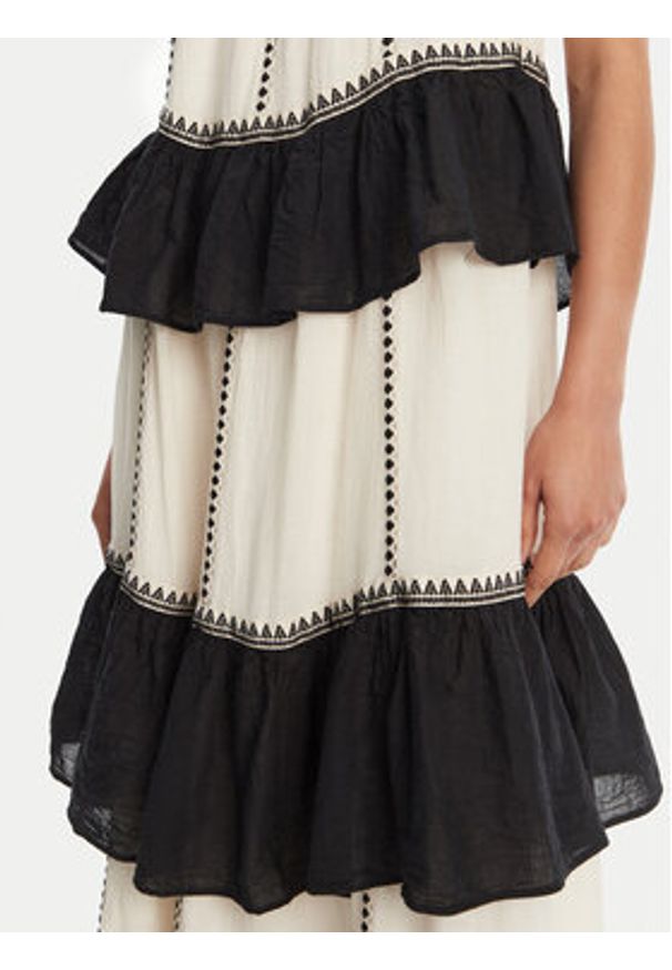 Devotion Twins - Devotion TWINS Sukienka letnia Kleio 025.303G Écru Loose Fit. Materiał: bawełna. Sezon: lato