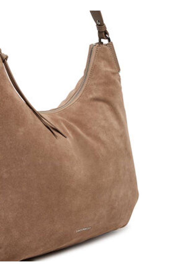 Coccinelle Saszetka 323410 Szary. Kolor: beżowy. Materiał: skórzane, zamszowe