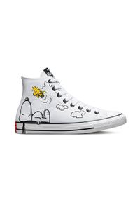 Converse trampki Converse x Peanuts kolor biały. Nosek buta: okrągły. Zapięcie: sznurówki. Kolor: biały. Materiał: guma