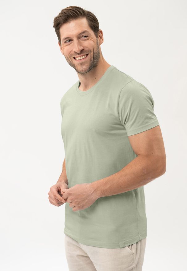 Volcano - Bawełniana koszulka T-BASIC. Kolekcja: plus size. Materiał: bawełna. Długość rękawa: krótki rękaw. Długość: krótkie. Styl: klasyczny