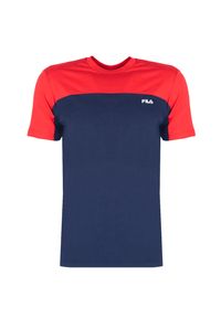 Fila T-Shirt "Tee" | FAM0325 | Mężczyzna | Czerwony, Granatowy. Okazja: na co dzień. Kolor: czerwony, niebieski, wielokolorowy. Materiał: bawełna. Styl: casual #5