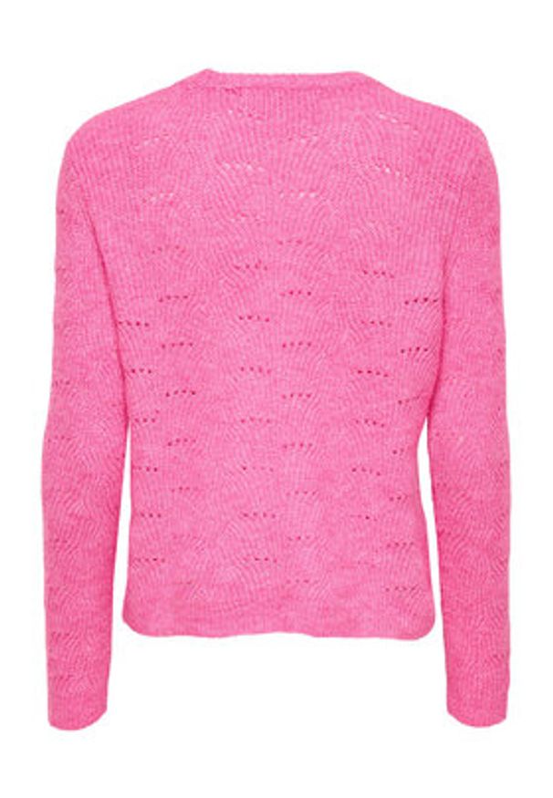 only - ONLY Sweter 15234745 Różowy Regular Fit. Kolor: różowy. Materiał: syntetyk
