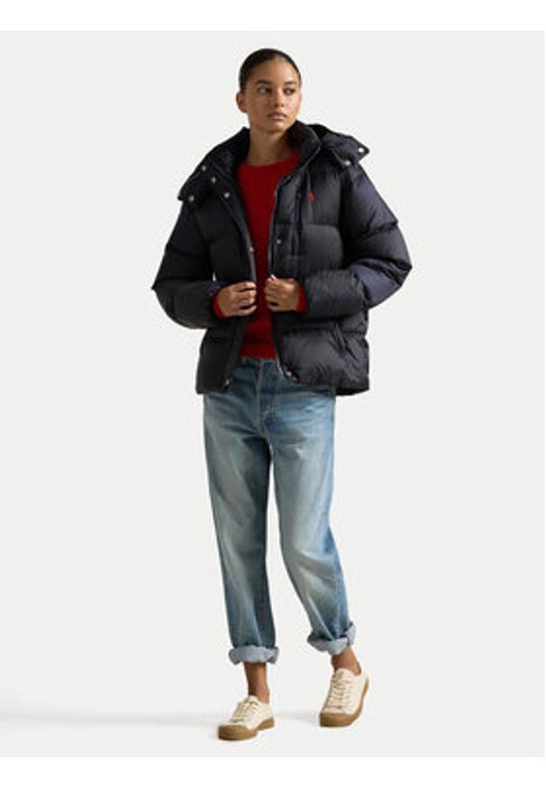 Polo Ralph Lauren Kurtka puchowa 211932183001 Granatowy Relaxed Fit. Typ kołnierza: polo. Kolor: niebieski. Materiał: syntetyk