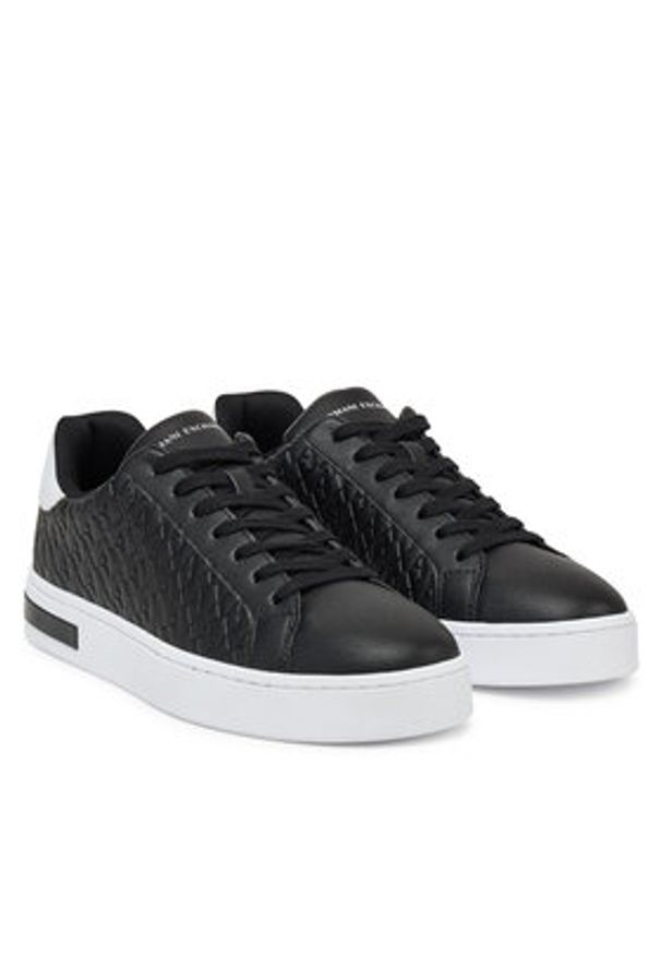 Armani Exchange Sneakersy XM000140 AF11916 MC011 Czarny. Kolor: czarny. Materiał: skóra