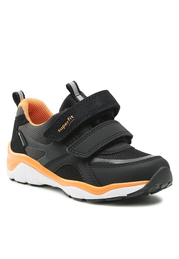 Sneakersy Superfit GORE-TEX 1-000236-0010 S Schwarz/Orange. Kolor: czarny. Materiał: materiał