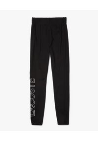 Lacoste - LACOSTE - Czarne legginsy z kontrastowym logo. Stan: podwyższony. Kolor: czarny. Styl: sportowy #4