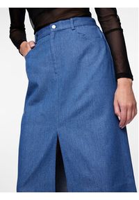 Pieces Spódnica jeansowa 17150001 Niebieski Regular Fit. Kolor: niebieski. Materiał: bawełna #6