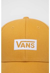 Vans czapka z daszkiem bawełniana kolor żółty z aplikacją. Kolor: żółty. Materiał: bawełna. Wzór: aplikacja #3