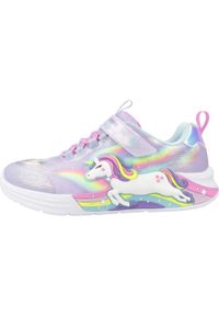 skechers - Buty SKECHERS UNICORN CHASER Fioletowy. Okazja: na co dzień. Kolor: pomarańczowy, wielokolorowy, fioletowy, różowy. Materiał: materiał, syntetyk, tkanina #2