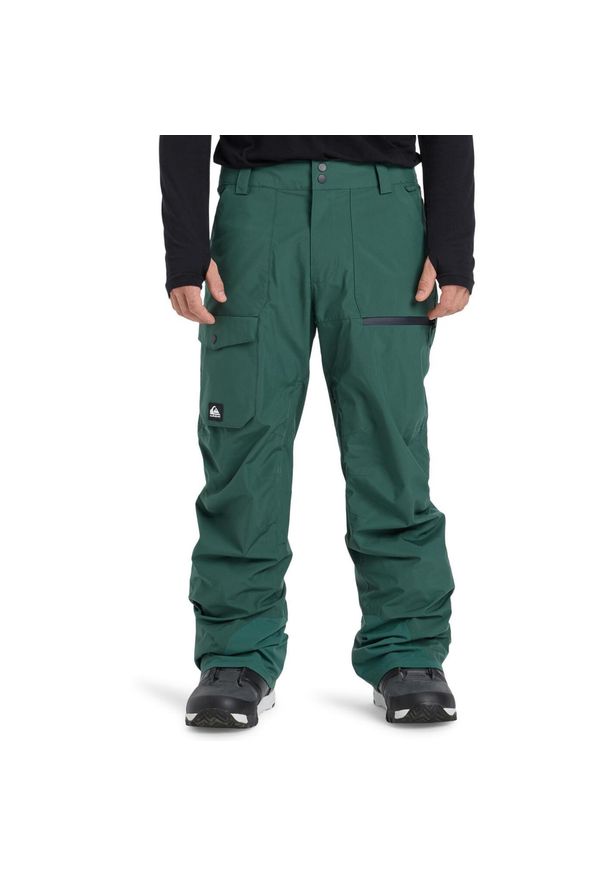 Quiksilver - Spodnie do sportów zimowych techniczne dla Mężczyzn UTILITY. Kolor: zielony. Materiał: poliester. Sezon: zima. Sport: narciarstwo