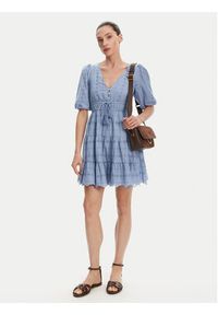 Pepe Jeans Sukienka letnia Day PL953694 Błękitny Regular Fit. Kolor: niebieski. Materiał: bawełna. Sezon: lato #5