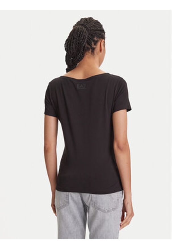 EA7 Emporio Armani T-Shirt 7W000184 AF10373 UC001 Czarny Regular Fit. Kolor: czarny. Materiał: bawełna