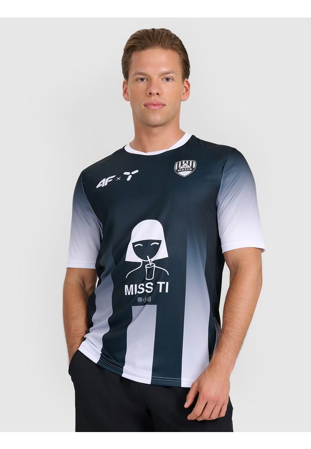 4f - 4F Koszulka klubowa domowa z sezonu 2024/25 męska 4F x Mazur Radzymin - multikolor XXL. Okazja: do domu. Kolor: wielokolorowy