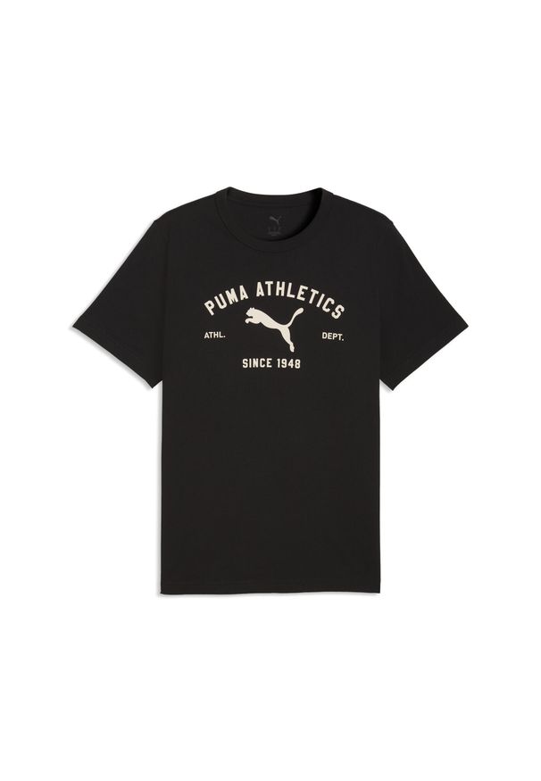 Puma - Męska koszulka PUMA Class z grafiką PUMA. Kolor: czarny. Sport: fitness