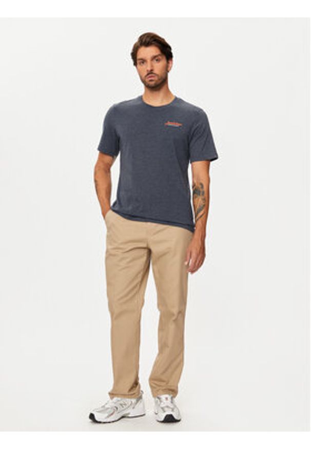 Jack & Jones - Jack&Jones T-Shirt Erik 12257603 Granatowy Relaxed Fit. Kolor: niebieski. Materiał: bawełna, syntetyk