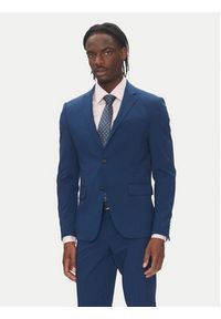 Lindbergh Garnitur 30-61040 Niebieski Slim Fit. Kolor: niebieski. Materiał: syntetyk #4