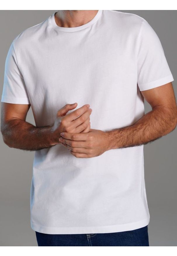 Sinsay - Koszulka w stylu basic - biały. Kolor: biały