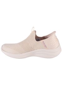 skechers - Buty sportowe Sneakersy damskie, Slip-Ins Ultra Flex 3.0 Smooth Step. Kolor: beżowy. Sport: turystyka piesza