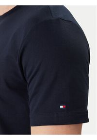TOMMY HILFIGER - Tommy Hilfiger T-Shirt Brand Love Small Center Tee MW0MW41453 Granatowy Regular Fit. Kolor: niebieski. Materiał: bawełna #2