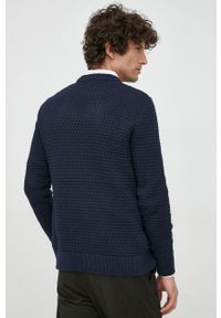 Selected Homme sweter bawełniany męski kolor granatowy. Okazja: na co dzień. Kolor: niebieski. Materiał: bawełna. Długość rękawa: długi rękaw. Długość: długie. Styl: casual #5