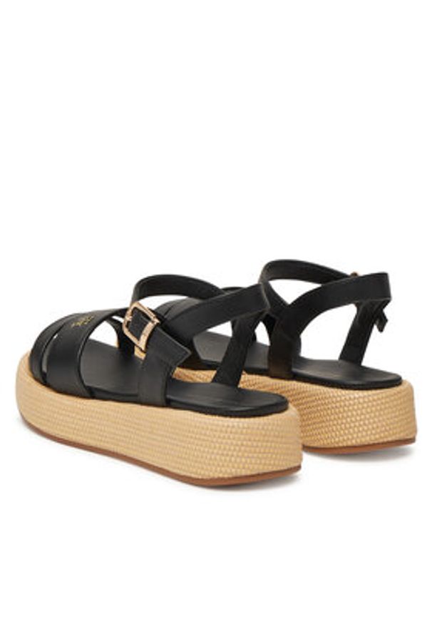 TOMMY HILFIGER - Tommy Hilfiger Espadryle T3A2-33793-0326 S Czarny. Kolor: czarny. Materiał: skóra