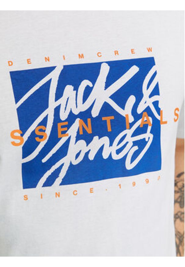 Jack & Jones - Jack&Jones T-Shirt Colton 12268439 Biały Standard Fit. Kolor: biały. Materiał: bawełna