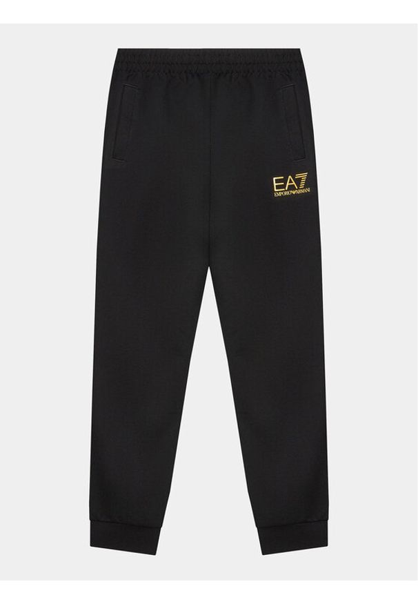 EA7 Emporio Armani Spodnie dresowe 8NBP51 BJ05Z 0200 Czarny Regular Fit. Kolor: czarny. Materiał: bawełna