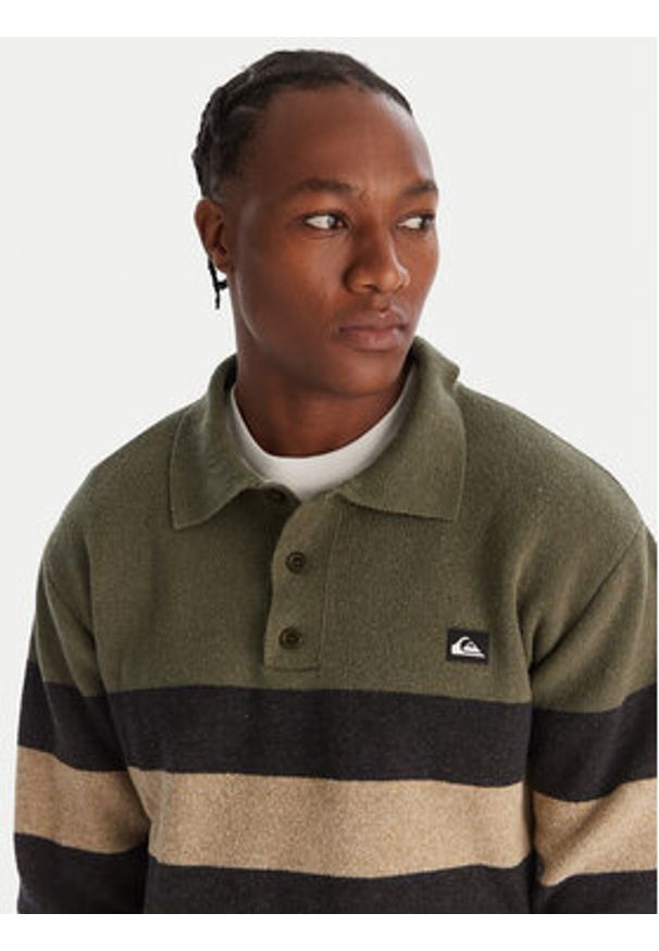 Quiksilver Sweter Cooper EQYSW03331 Zielony Regular Fit. Kolor: zielony. Materiał: syntetyk