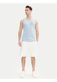 Jack & Jones - Jack&Jones Tank top Simon 12270462 Błękitny Regular Fit. Kolor: niebieski. Materiał: bawełna