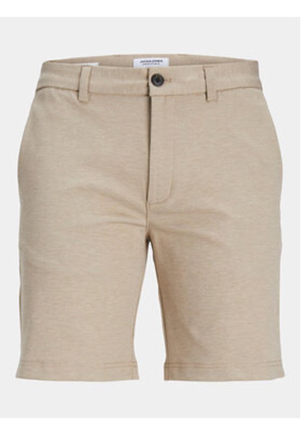 Jack & Jones Szorty materiałowe Jpstmarco 12249321 Beżowy Slim Fit. Kolor: beżowy. Materiał: syntetyk