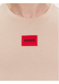 Hugo T-Shirt Diragolino212 50447978 Beżowy Regular Fit. Kolor: beżowy. Materiał: bawełna #6