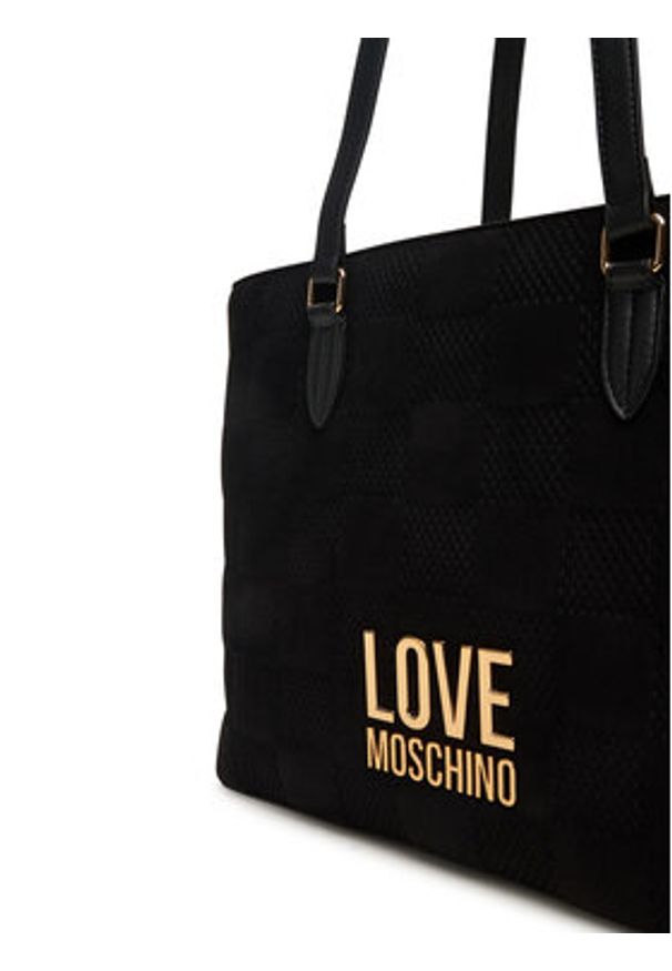 Love Moschino - LOVE MOSCHINO Torebka JC4123PP0NKB100A Czarny. Kolor: czarny. Materiał: skórzane