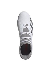Adidas - Buty piłkarskie adidas Predator Freak.3 Fg M FY6276 szary, biały białe. Kolor: biały, wielokolorowy, szary. Materiał: materiał. Szerokość cholewki: normalna. Sport: piłka nożna