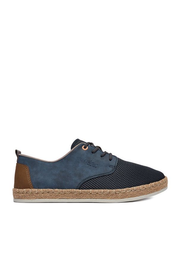 Rieker Espadryle CEO-B2648-14 Granatowy. Kolor: niebieski. Materiał: materiał