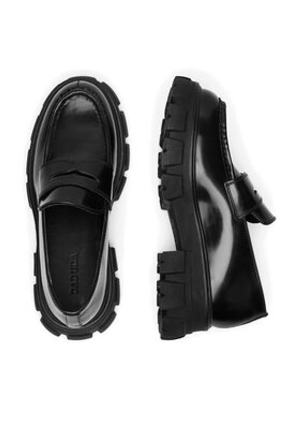 Badura Loafersy ELANA-01WI-002 Czarny. Kolor: czarny. Materiał: lakier, skóra