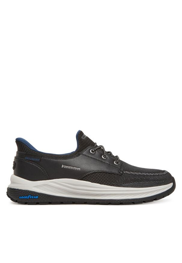 skechers - Skechers Sneakersy Meroe-Alden 205467/BLK Czarny. Kolor: czarny. Materiał: materiał