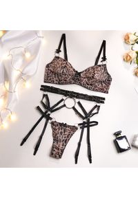 Intica - Komplet bieliźniany harness na romantyczne wieczory Macey. Materiał: materiał #1