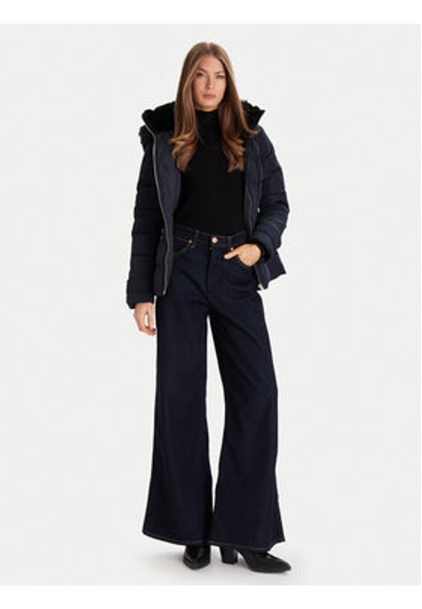 Morgan Kurtka puchowa 252-GITELA Granatowy Regular Fit. Kolor: niebieski. Materiał: syntetyk