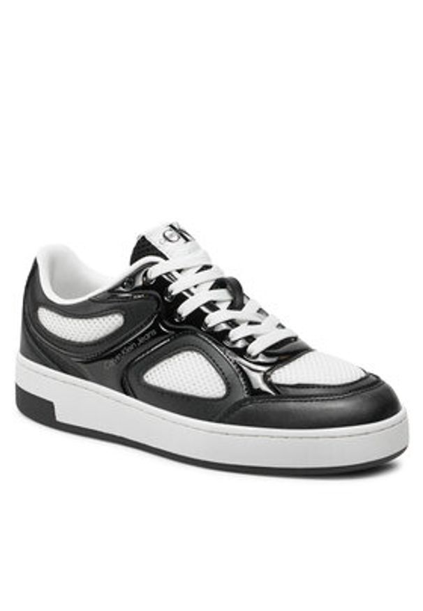 Calvin Klein Jeans Sneakersy Basket Cupsole Low Mix In Met YW0YW01387 Czarny. Kolor: czarny. Materiał: skóra