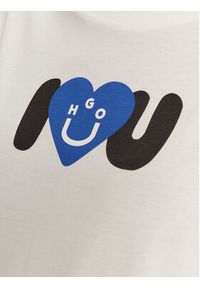 Hugo - HUGO T-Shirt Vintage 50545053 Écru Loose Fit. Materiał: bawełna. Styl: vintage