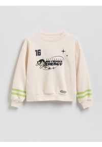 Reserved - Bluza Atomówki - kremowy. Kolor: kremowy. Materiał: bawełna #1