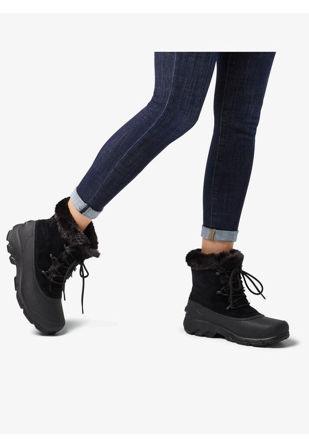 sorel - Buty zimowe damskie Sorel Snow Angel. Kolor: czarny. Sezon: zima. Styl: sportowy