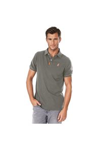Aulp - Koszulka polo męska AULP RINGO bawełniana oddychająca klasyczny krój komfortowa. Okazja: na co dzień. Typ kołnierza: polo. Kolor: zielony. Materiał: bawełna. Styl: klasyczny #1